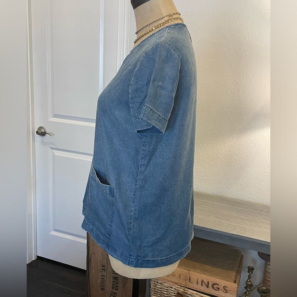 CLUB MONACO Denim Lyocell Shirt Top size XS - Picture 4 of 10